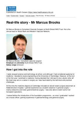 Chirurgo vascolare Mr Marcus Brooks - 2016-06-302